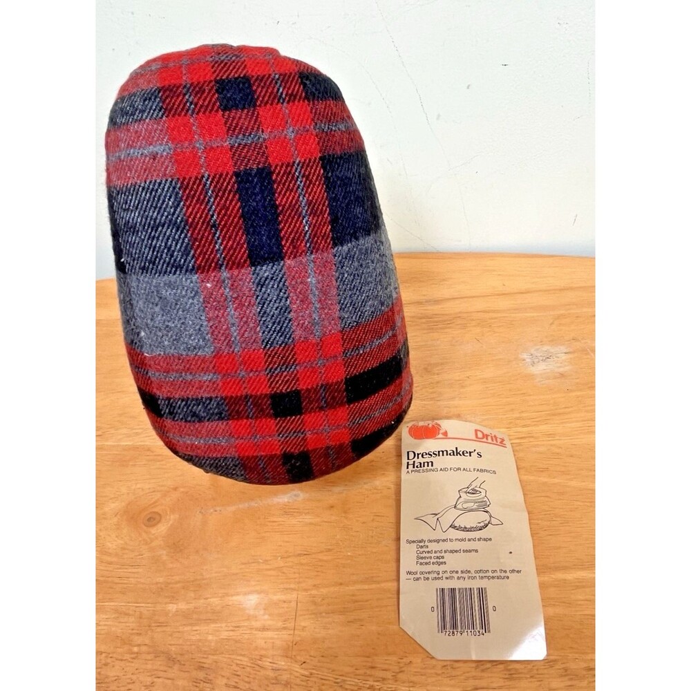 Vintage Dritz Dressmaker's Ham Pressing Aid for All Fabrics Wool Plaid Cotton